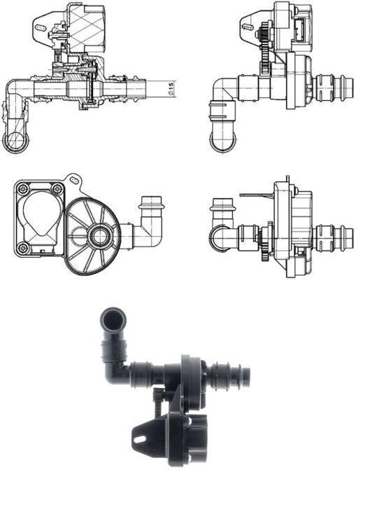 Ventil topení - termostat MAN TGL od 04.2005, TGM od 10.2005, TGX AC/SAC Euro 5