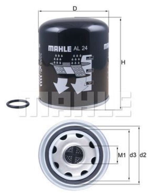 Patrona vysoušeče vzduchu DAF 95XF, RVI Magnum,Kerax,Midlum,Premium, VOLVO FH12,FH16,FM12