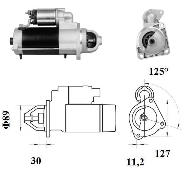 Startér 24V/4,0kW 10z DAF CF65/LF45-SERIE/LF 55-SERIE