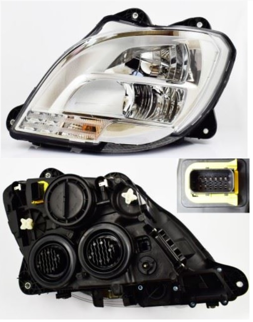 Světlomet hlavní s denním svícením 'H1/LED/P21W) bez motorku L DAF CF, XF106 od 10.2012