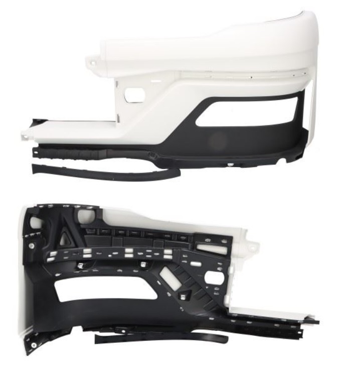 Roh nárazníku s otvorem pro mlhovku - bílý P MAN TGX, TGM Euro 6 od od 2021