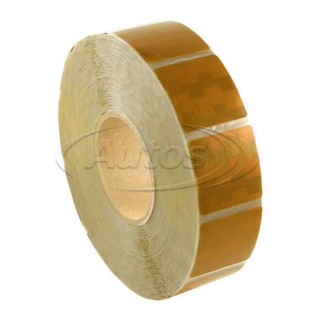 Páska reflexní žlutá - čtverec na plachtu/cisternu  L+J EC104-1231 50x50mm