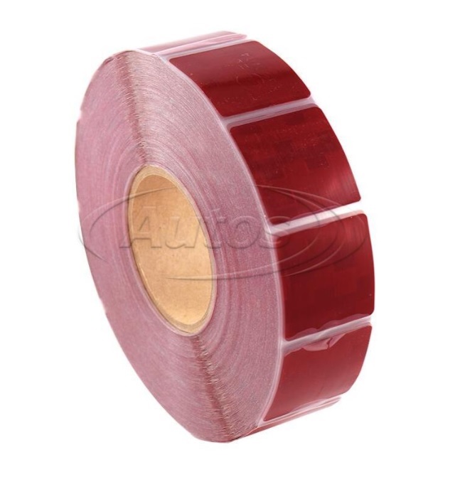 Páska reflexní červená - čtverec na plachtu/cisternu  L+J EC104-1231 50x50mm