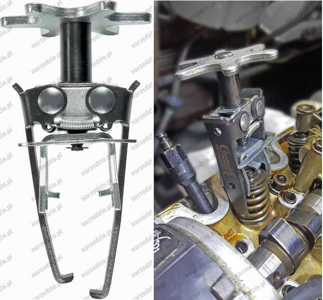 Přípravek na stahovaní pružin ventilů motorů - osobní, užitková a nákladní vozidla