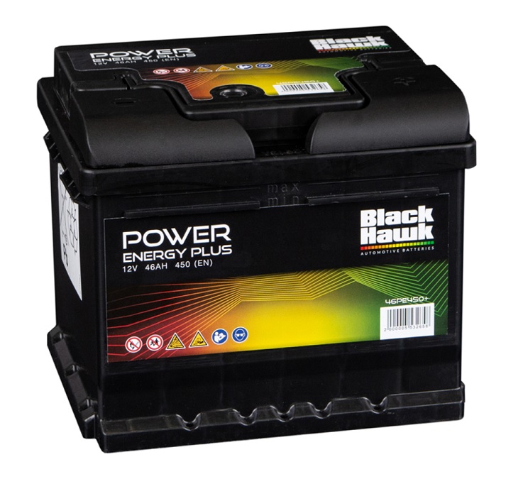 Autobaterie BLACK HAWK  46Ah/450A "Power Energy Plus" /207x175x175/