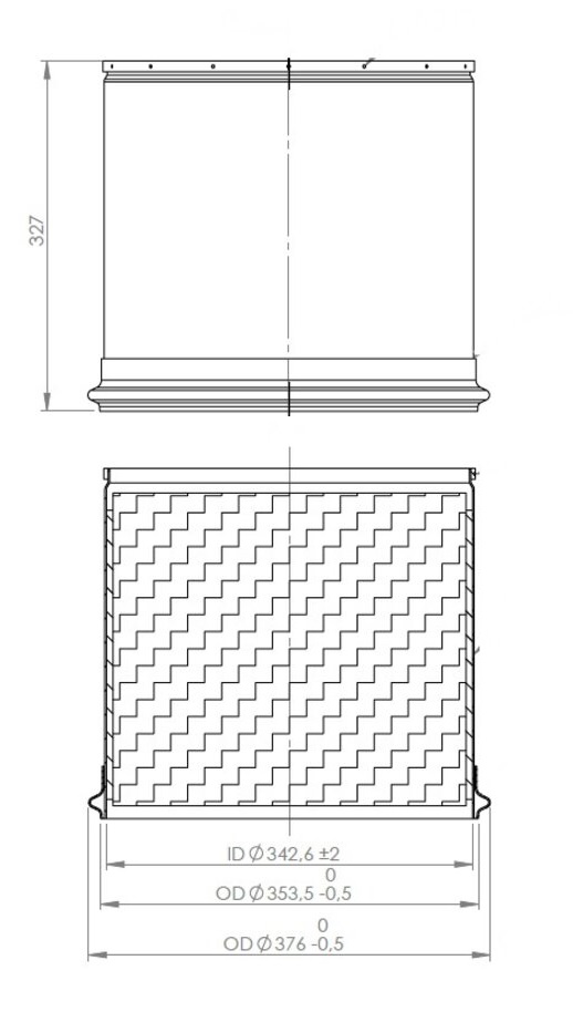 Filtr pevných částic DPF Cordierit 12x13 MAN TGS, TGX Euro 6