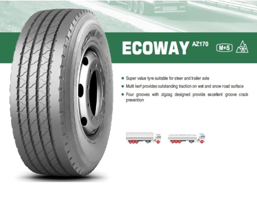 Pneumatika nákladní 315/70 R22,5"  AZ170 TL  156/150L M+S 3PMSF/ vodící + návěsová