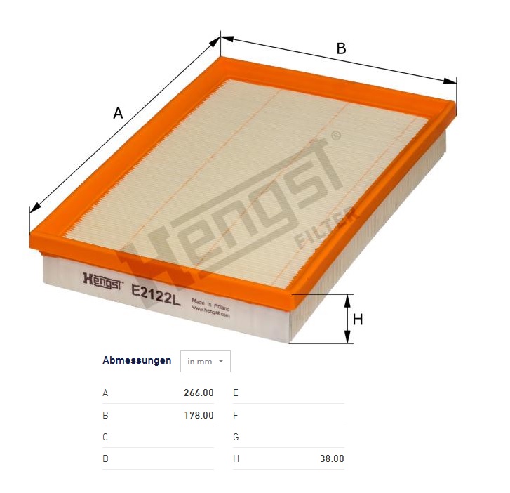 Filtr vzduchu MERCEDES Klasa V V220 CDI 19-, Vito Van/ Tourer
