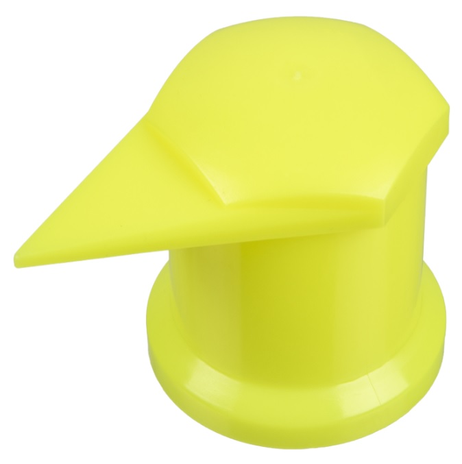 Kryt matice kola 32mm s indikátorem uvolnění - žlutý plast