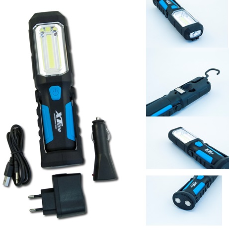 Svítilna dílenská XT Line COBALT 2W+1xLED magnetický+háček