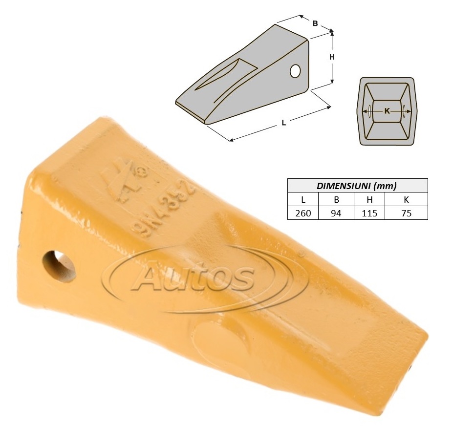 Zub lžíce - korunka CAT "J350" 312E 315C/D 318B/C/D/D2/E/F 320/B/C/D/D2/E/F 321B/D 322/B/C