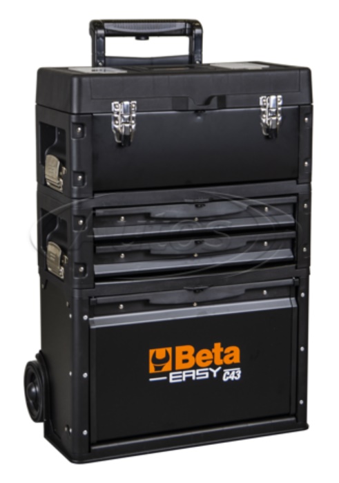 Vozík na nářadí 3-dílný BETA na kolečkách, s teleskopickou rukojetí, bez nářadí