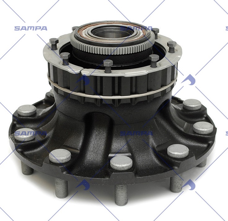 Náboj kola kompletní - /ložiska + šrouby/ RVI C,K,T, Premium, Magnum 2, Premium 2, VOLVO F