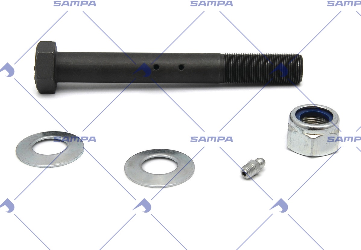 Šroub tlumiče pérování M20x1,5x160 s maticí a podložkou RVI KErax, Magnum AE, Maxter