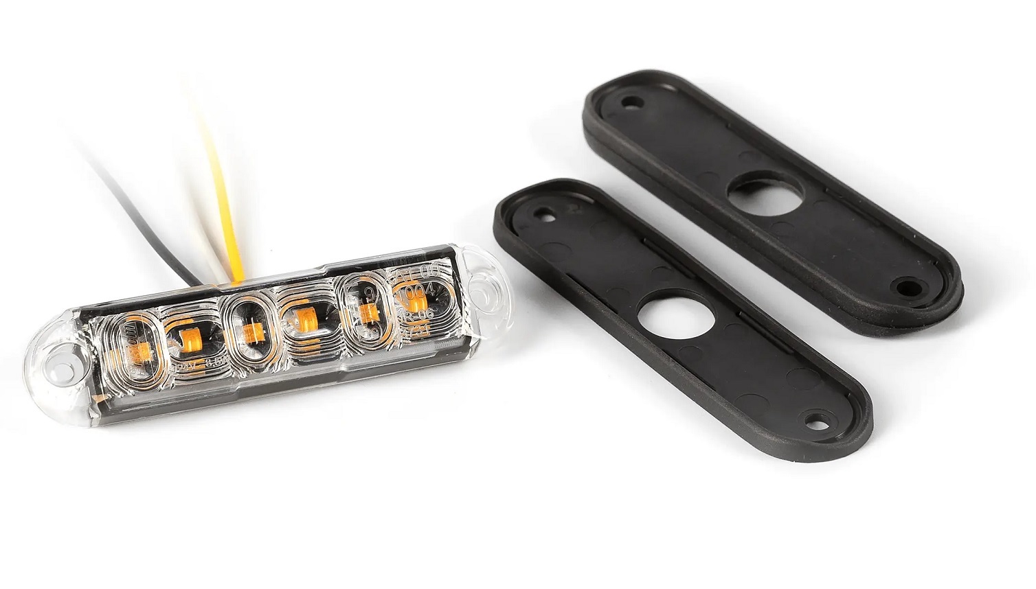 Svítilna výstražná dvojzáblesk 12V/36V 3xLED 8,5W s podložkami, kabel 0,15m