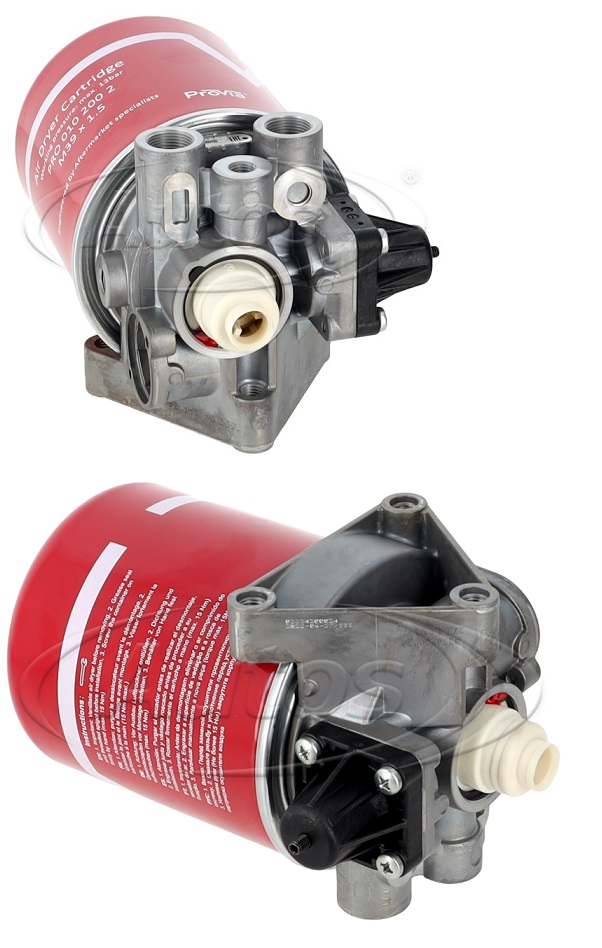 Vysoušeč vzduchu jednokomorový 12,5bar vyhřívaný MAN,DAF, IVECO E.Cargo,E.Tech,E.Star