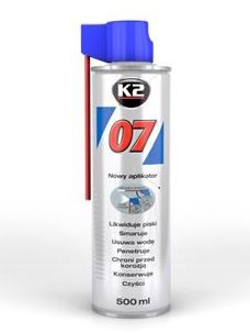 Olej konzervační ve spreji s aplikační trubičkou K2 07, 500ml
