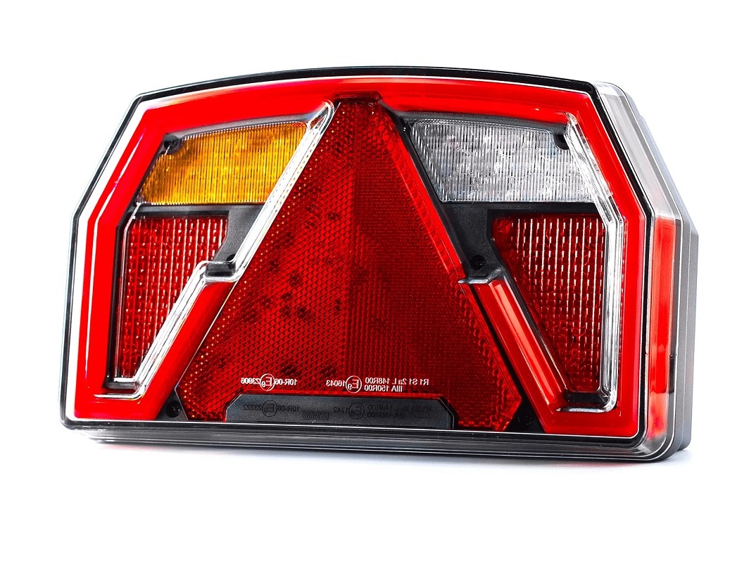 Svítilna zadní 6-dílná L, poziční světlo ve verzi 
neon, bez osvětlení SPZ,kabel 1 m