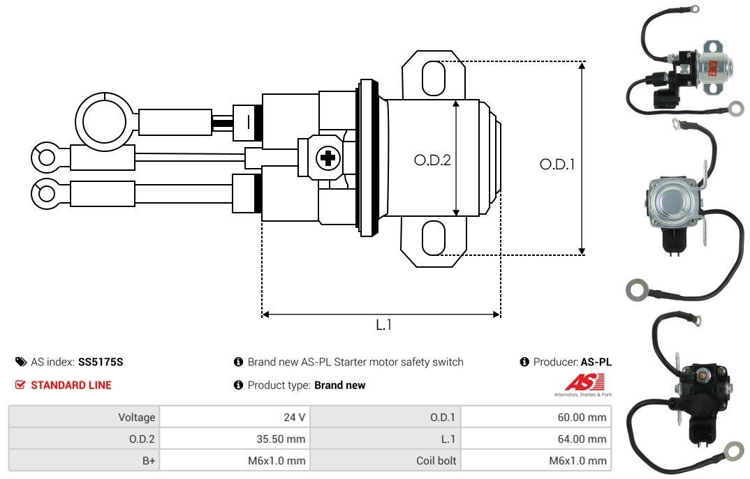 Spínač elektromagnetický startéru 24V MITSUBISHI