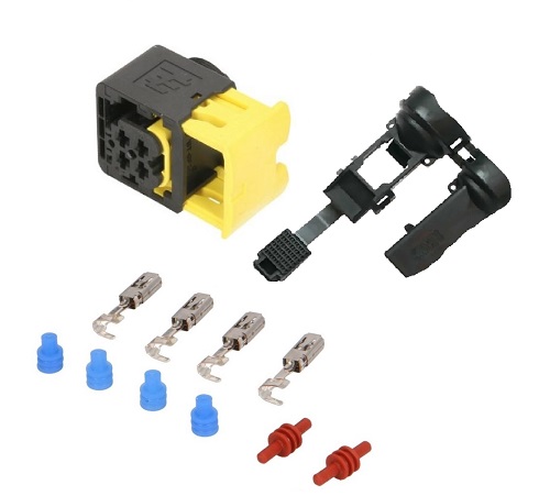 Sada opravárenská 4 pól. zástrčky MCP 2.8 A se svorkou 180° MERCEDES Actros,MP2/MP3/MP4, A