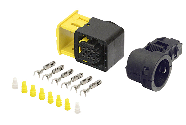 Sada opravárenská 6 pól. zástrčky MCP NW 8.5 se svorkou 90° SCANIA MERCEDES, RVI
