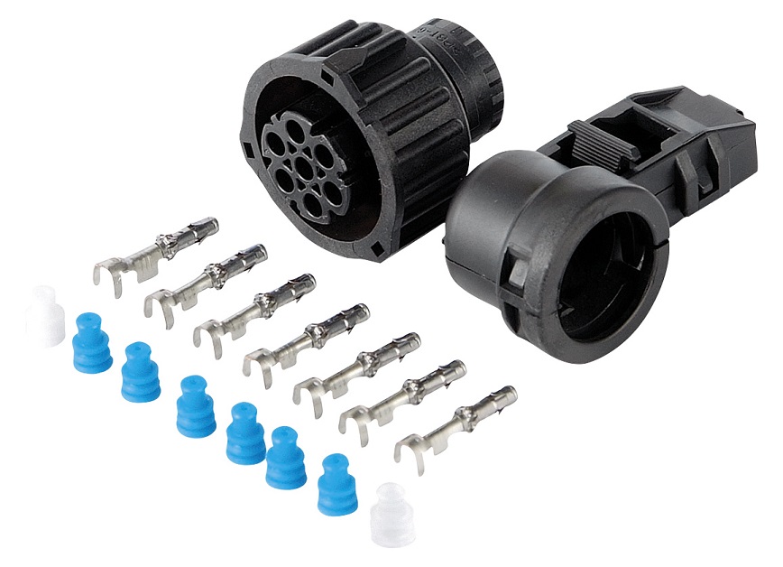 Sada opravárenská 7 pól. zástrčky D5 mm se svorkou 90° MERCEDES Actros,MP2/MP3/MP4, Arocs,