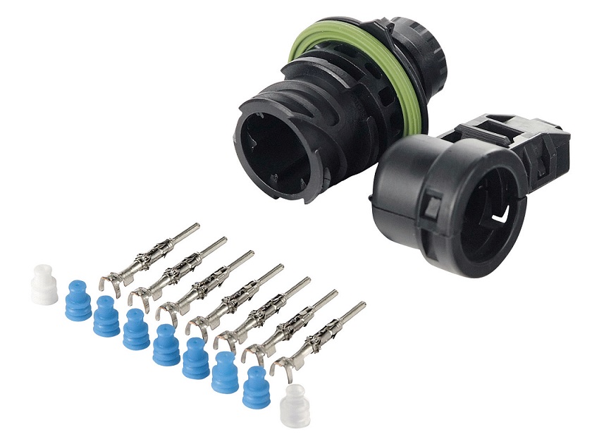 Sada opravárenská 7 pól. zásuvky D5 mm se svorkou 90° MERCEDESSprinter, VW Crafter, IVECO