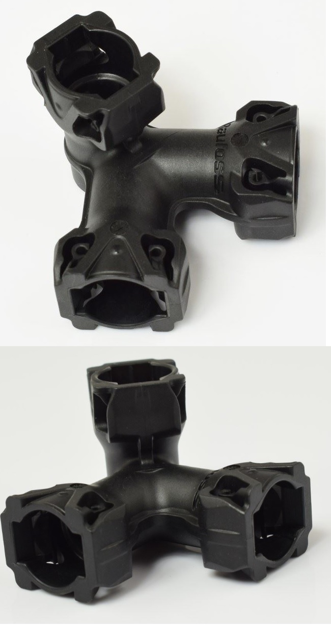 Rychlospojka T 90° PA trubky / ABC typ R 3D