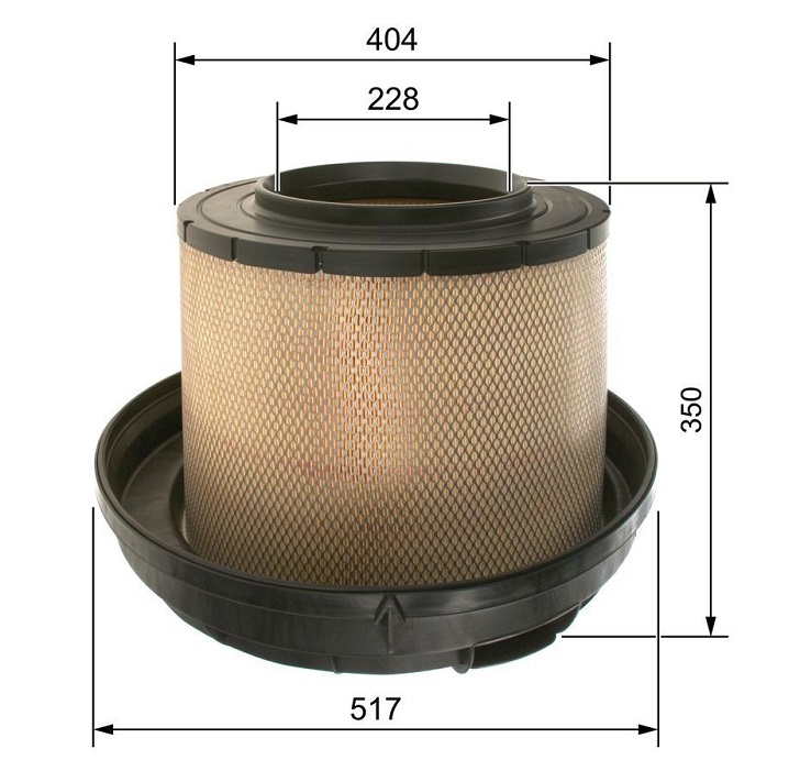 Filtr vzduchu MERCEDES Zetros, Actros MP4/MP5, Unimog, Actros MP2/MP3