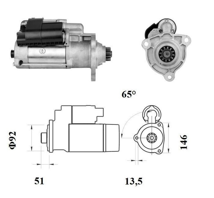Startér 24V/5,5kW 12z SCANIA P,G,R,T, IVECO E.Cargo 140E Tector