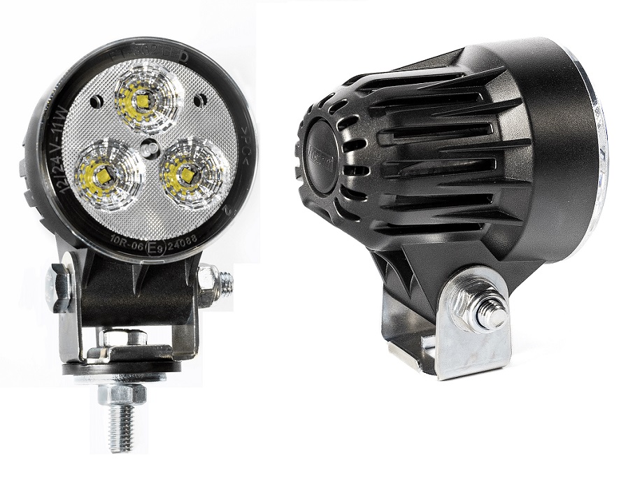 Světlomet pracovní 12V/32V 3xLED 11W/rozptýlený světelný kužel/1200 lm, kabel 1,5m