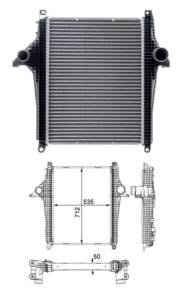 Chladič vzduchu 535x712x50 Intercooler MAN TGL/TGM od 2005