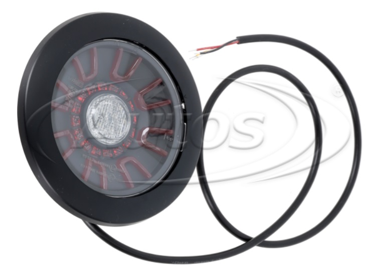 Svítilna zadní 3-dílná L/P 12V/24V LED /pozička,couvání,mlhovka/ pr.155mm, kabel 1m