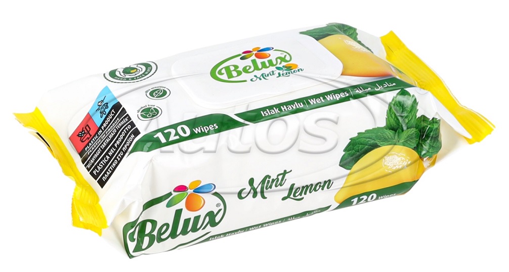 Ubrousky vlhčené na ruce s vůní citronu BELUX - 120 ks