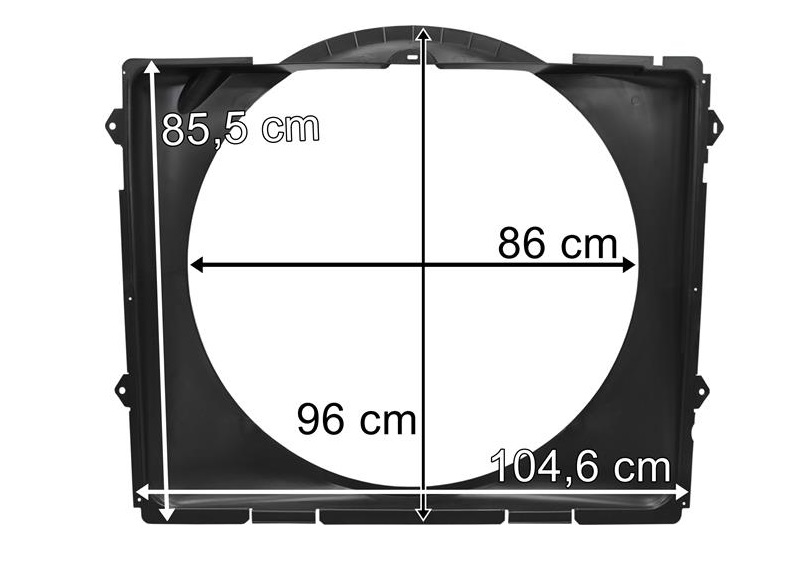 Kryt ventilátoru chladiče vody SCANIA L,P,G,R,S Euro 6 od 2016