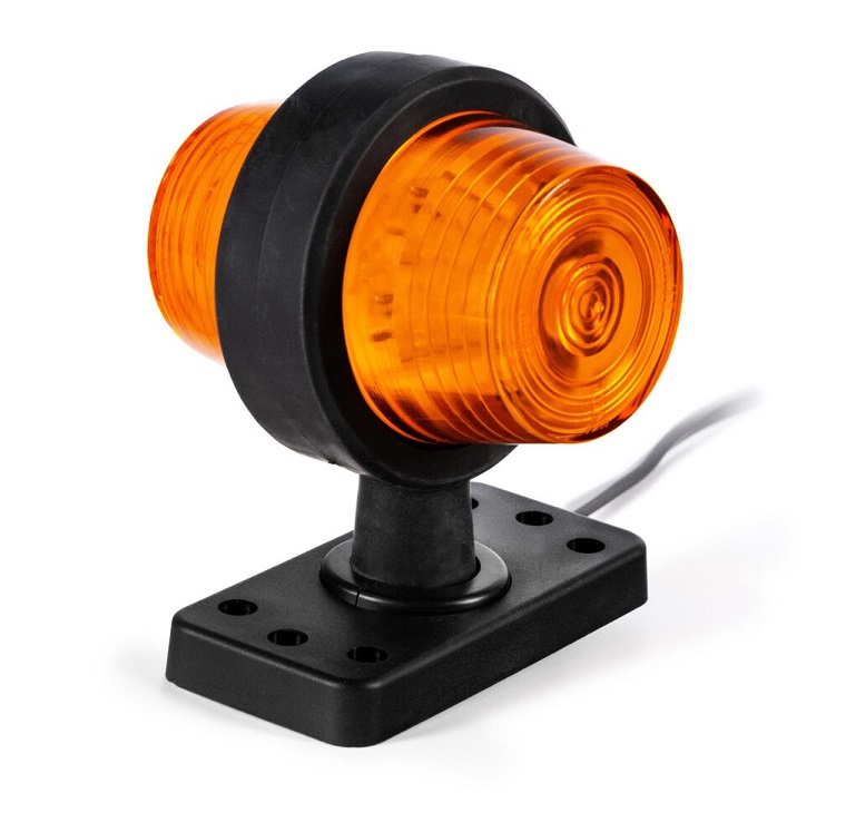 Svítilna poziční - tykadlo L/P 12V/24V žlutá-žlutá, retro verze, kabel 0,45 m