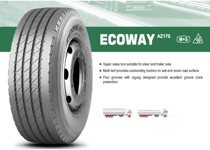 Pneumatika nákladní 215/75 R17,5" AZ170  128/126M 14PR  M+S 3PMSF  TL / vodící + návěsová