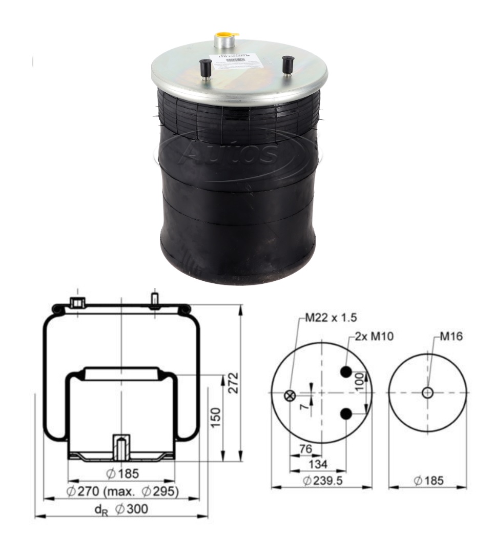 Vlnovec pérování kompletní - železný zvon DAF CF E6 , XF E6 od 2012 do 2012, XF F7 od 2017