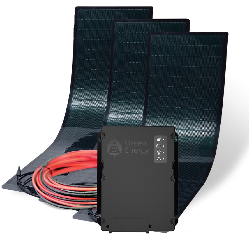 Sada solárních panelů 165WP - 3x  panel 55W /33x115mm/ s příslušenstvím