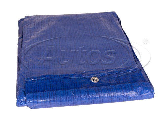 Plachta krycí 5,4x7m s kovovými oky, 90g/m2, modrá