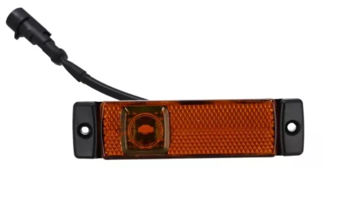 Svítilna poziční 12V/24V 0,5/1,2W 3xLED s odrazkou,  oranžová, s konektorem DAF XF105