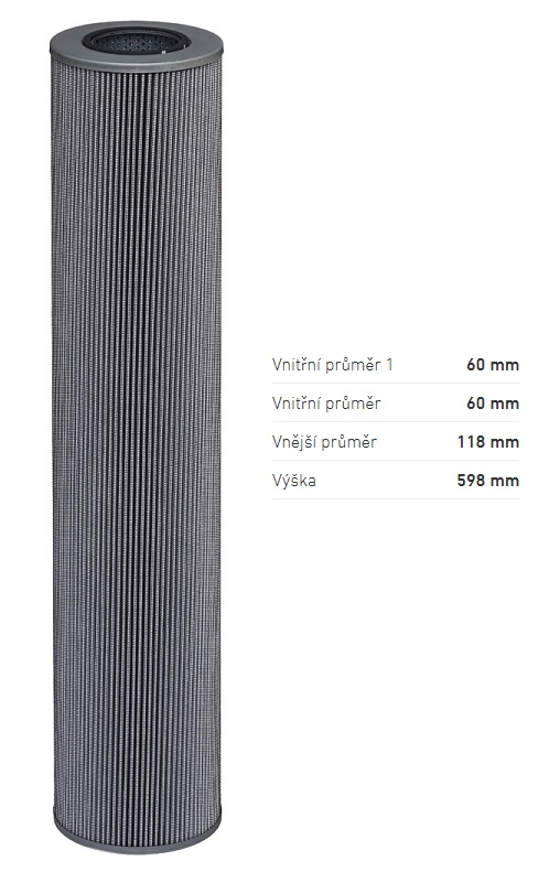 Filtr oleje hydrauliky CATERPILLAR řada M/ 300 Excavator, DEMAG, LIEBHERR série TA