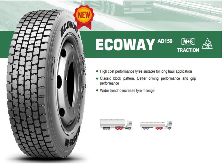 Pneumatika nákladní 225/75 R17,5" AD159  129/127M   14PR   M+S  3PMSF / záběrová