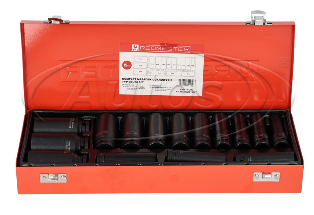 Hlavice úderová prodloužená 1/2" - sada 10 ks