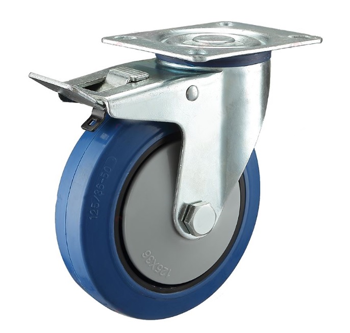 Kolečko transportní otočné s brzdou pr.100mm, nosnost 200 kg
