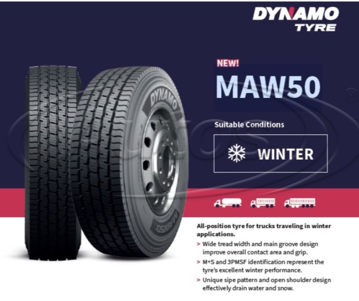 Pneumatika nákladní 385/55 R22,5" MAW50  160K  /M+S/ 3PMSF  TL / zimní vodící - návěsová