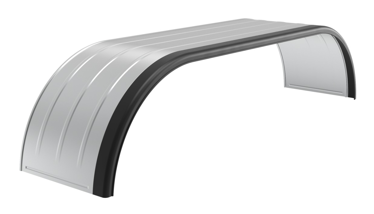 Blatník zadní pozink - na dvě nápravy /tandem/ 650x2740/3500 gumový lem