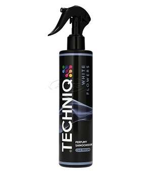 Osvěžovač vzduchu do auta s rozprašovačem TECHNIQ White Flowers, 250ml