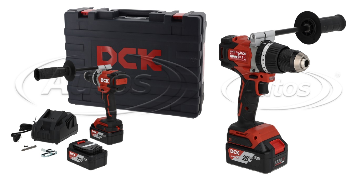 Vrtačka příklepová/šroubovák AKU KDJZ03-13/FK 20V/120Nm v kufru+2x baterie a nabíječka