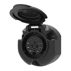 Zásuvka elektrická 12V/13pin ISO 11446/ IP54 - plast, šroubovaný kontakt